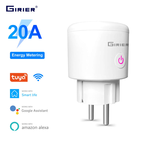 20A Tuya WiFi Smart Plug with Power Monitor