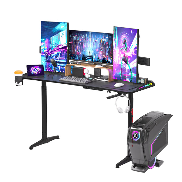 Height Adjustable RGB Gaming Desk